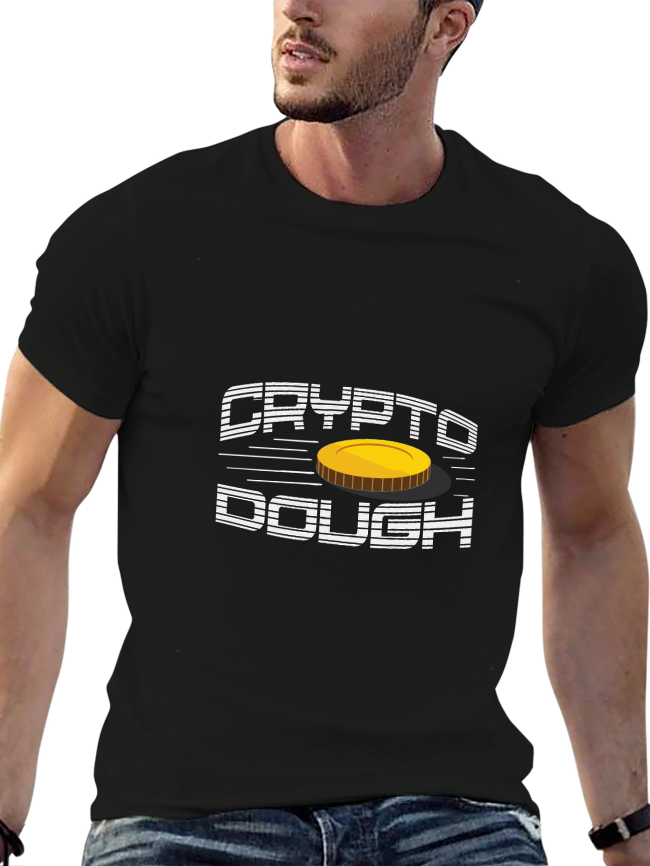 Crypto Dough T-Shirt - Black Short Sleeve Graphic Tee