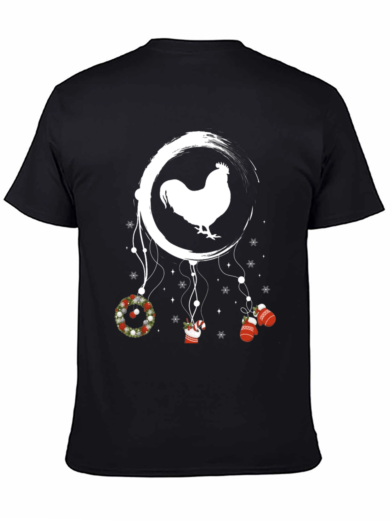 Festive Rooster Dreamcatcher Graphic Tee