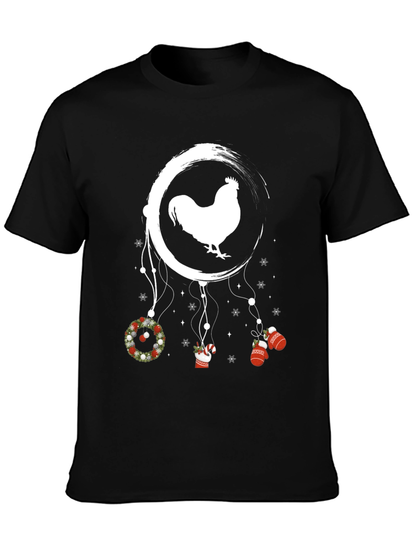 Festive Rooster Dreamcatcher Graphic Tee