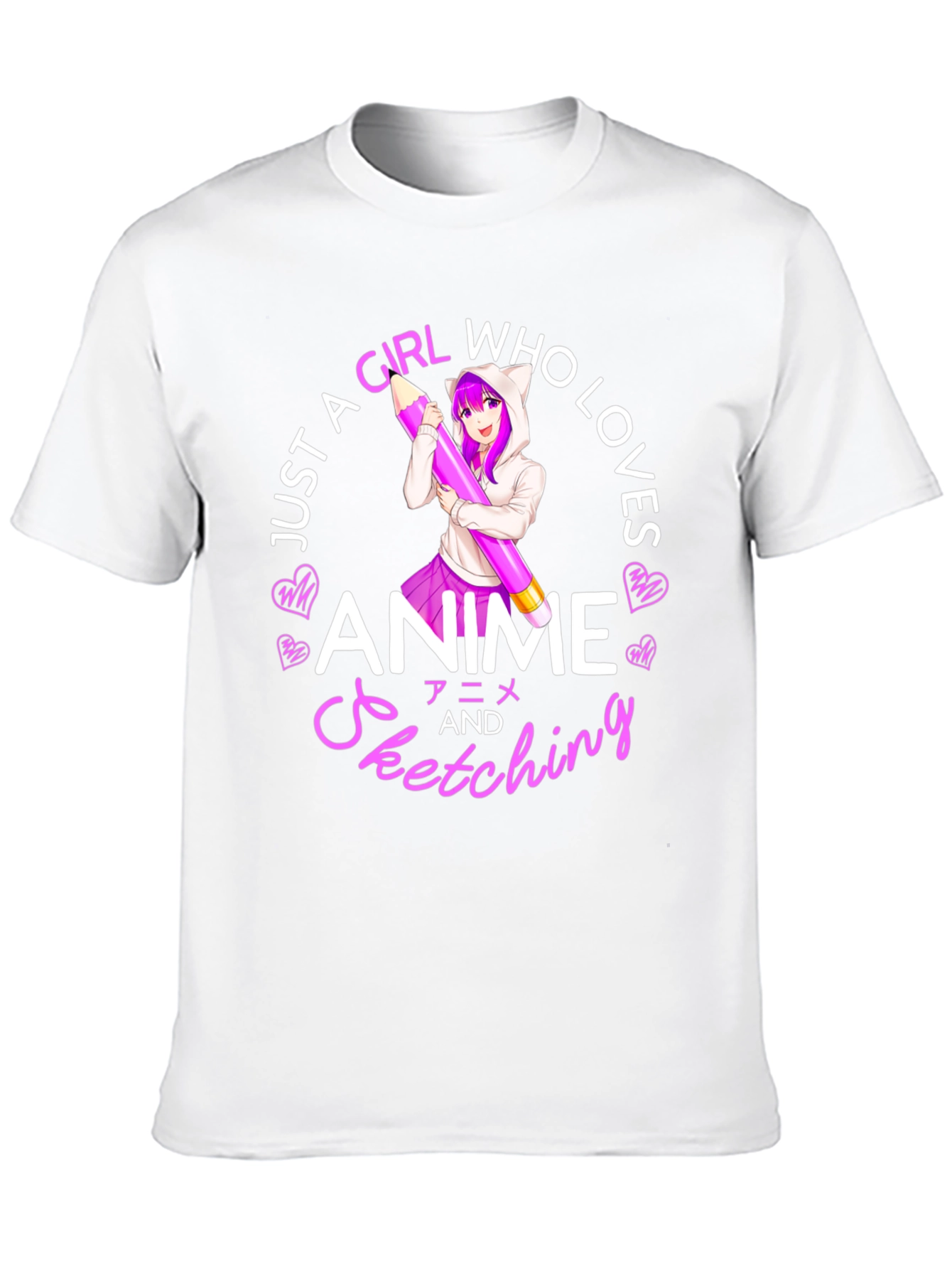 Anime Girl Sketching T-Shirt