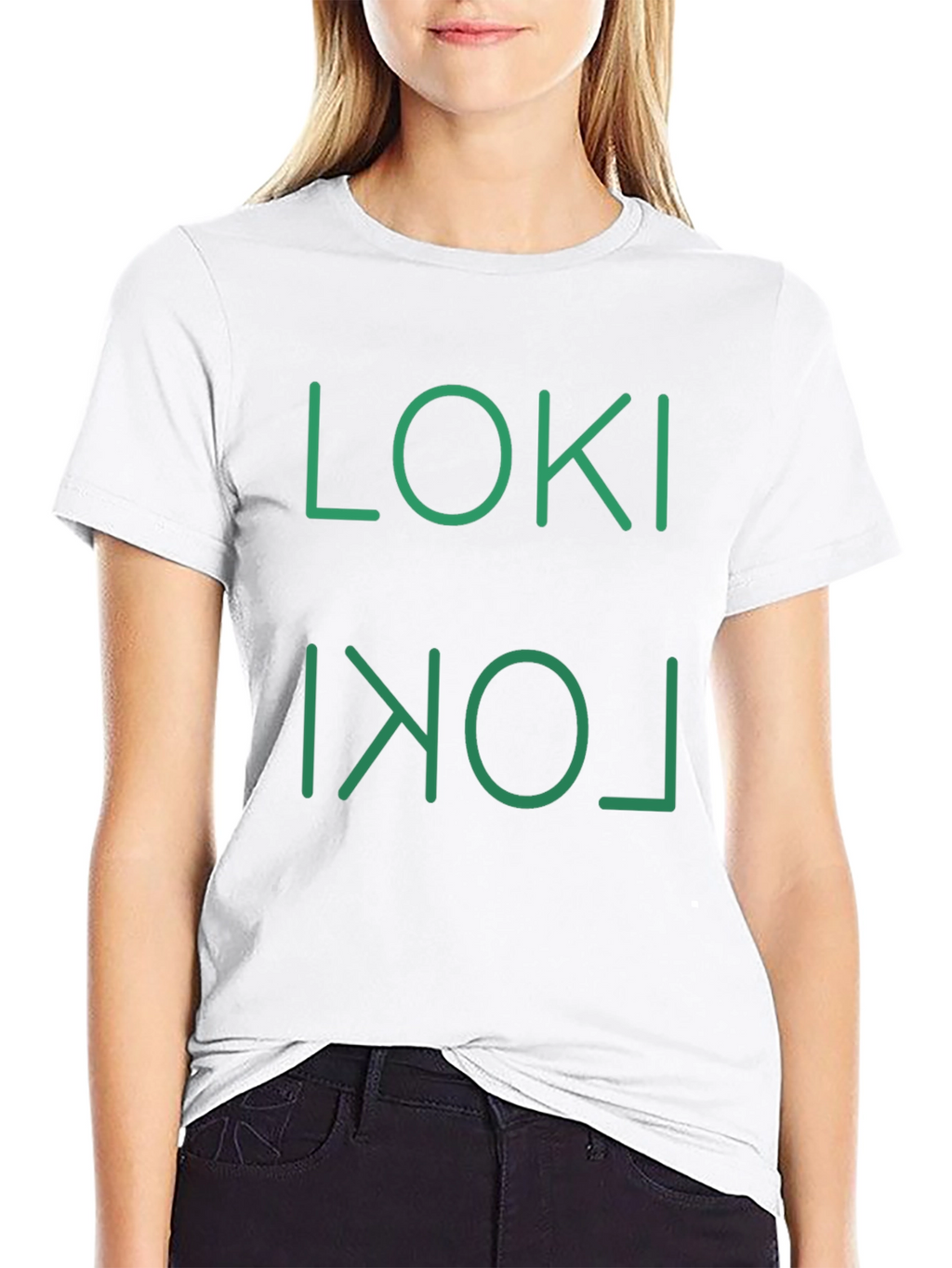 Loki Inverted Logo Black Graphic T-Shirt