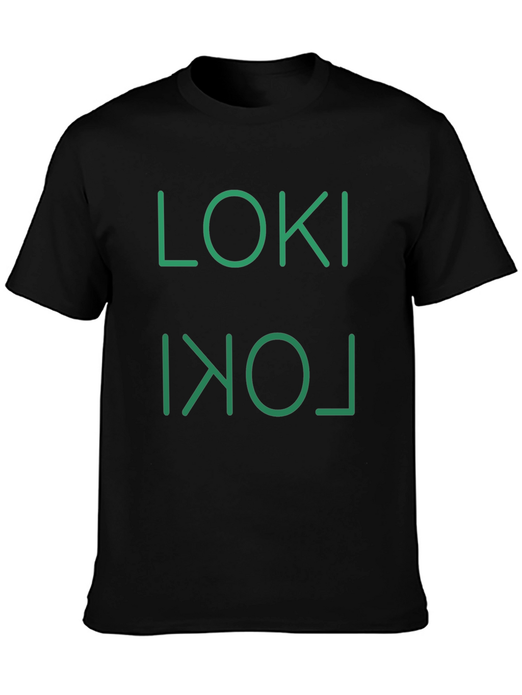 Loki Inverted Logo Black Graphic T-Shirt