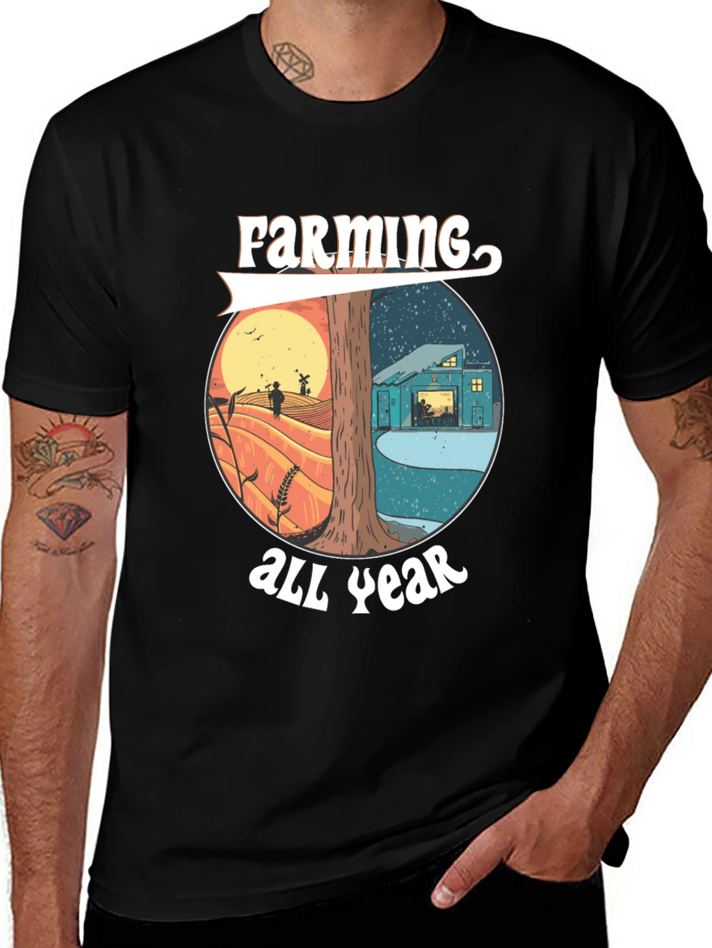 Farming All Year Tee - Nature Inspired Design
