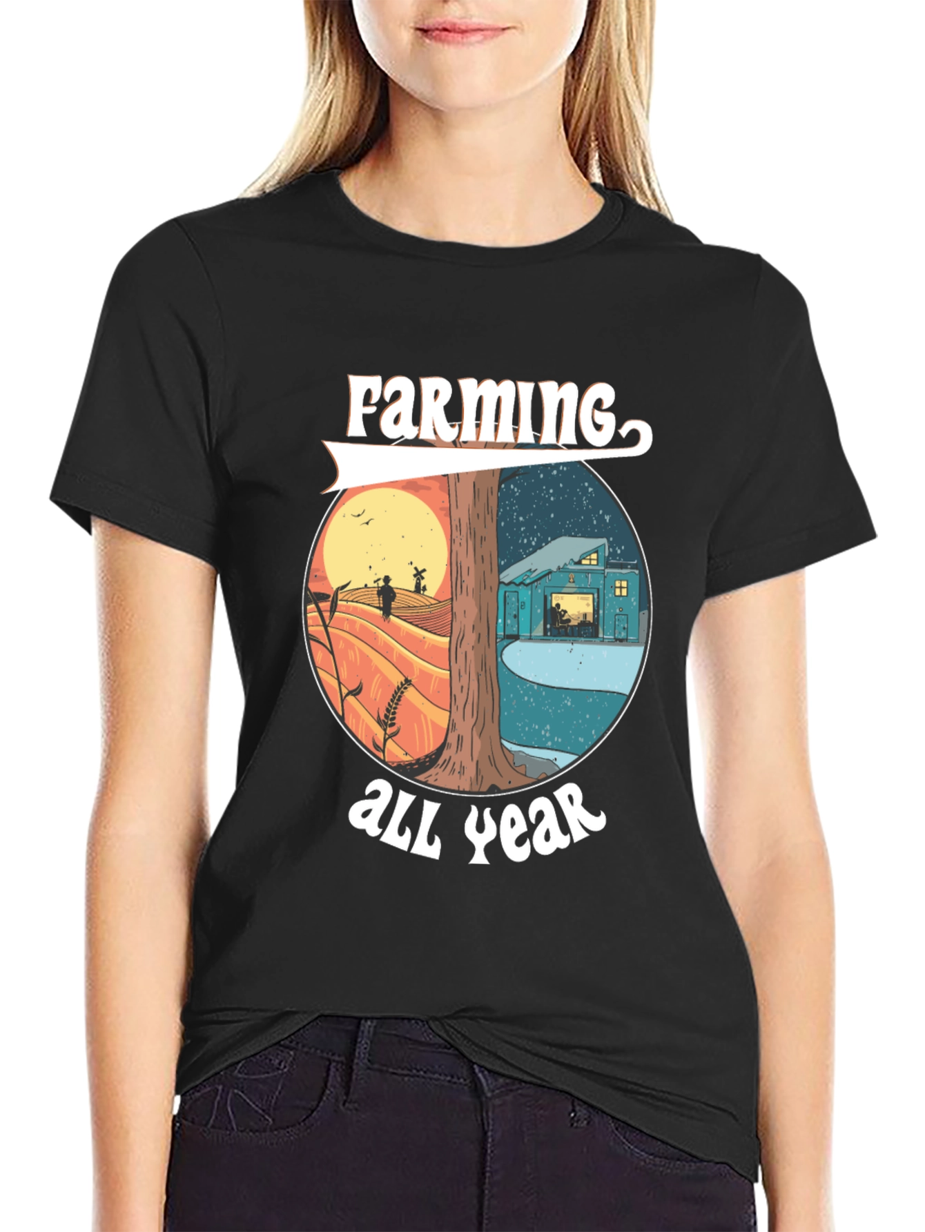 Farming All Year Tee - Nature Inspired Design