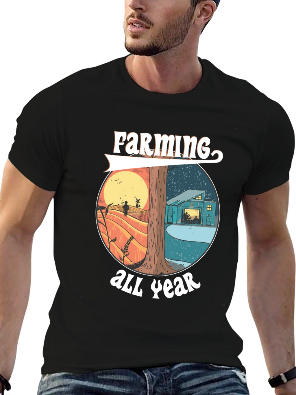 Farming All Year Tee - Nature Inspired Design