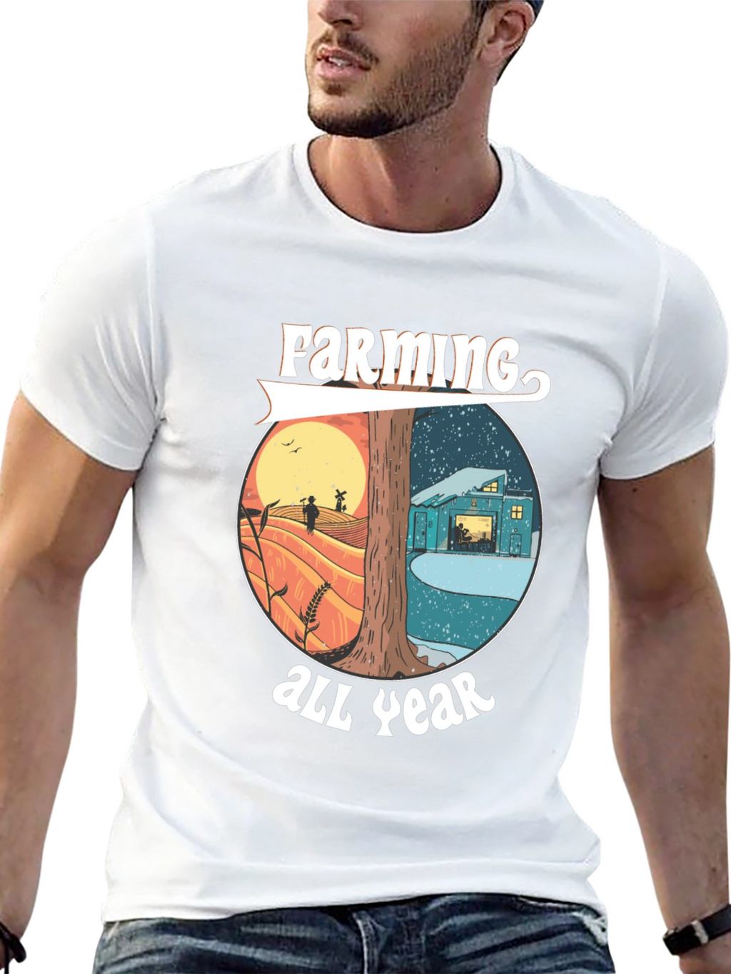 Farming All Year Tee - Nature Inspired Design