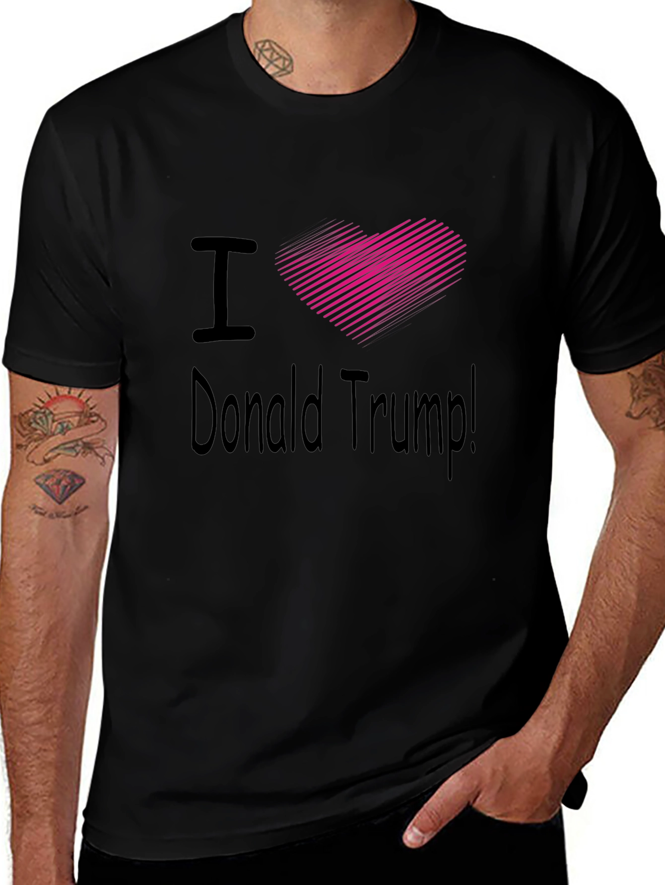 I Heart Donald Trump Black T-Shirt