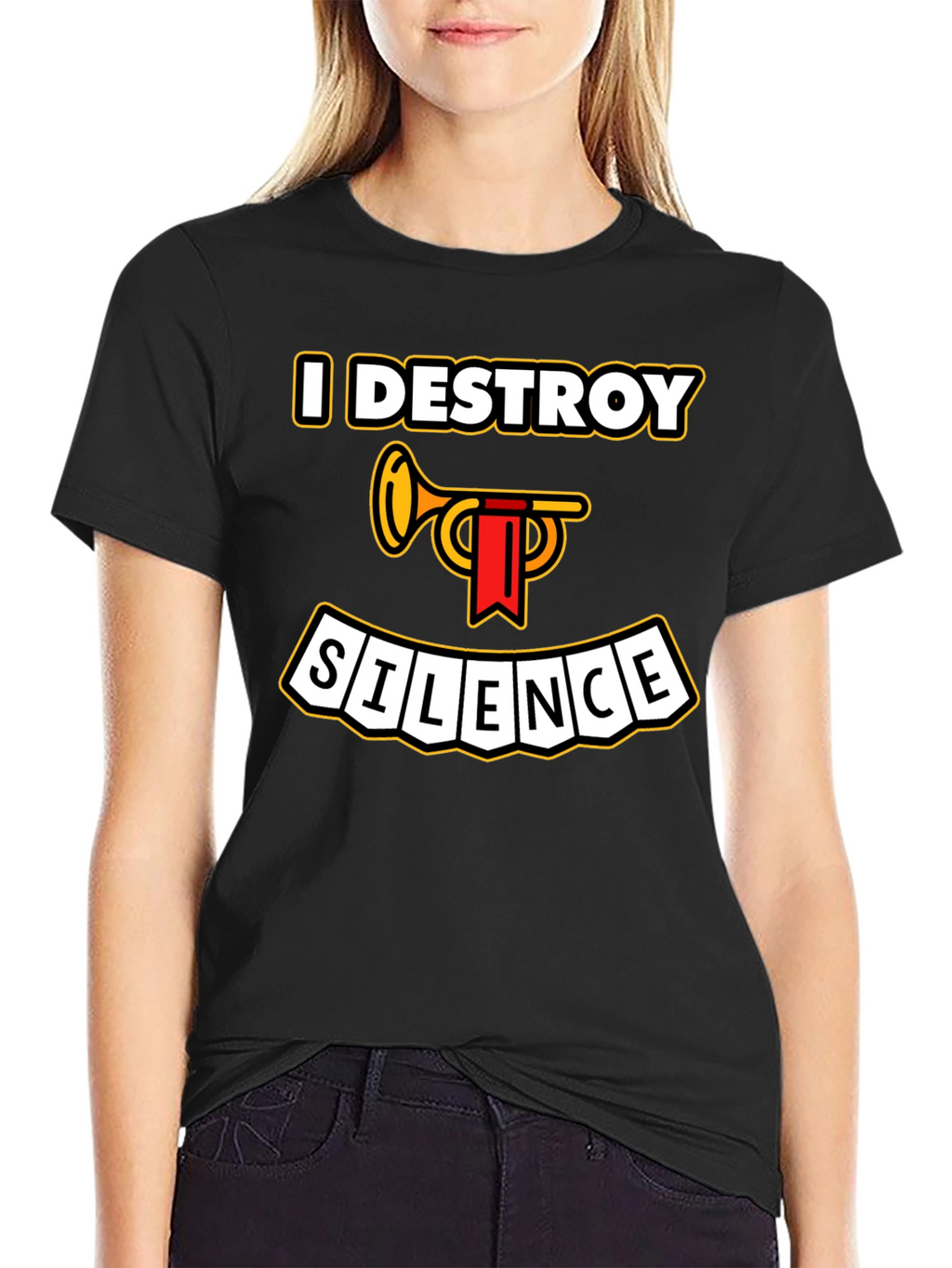 I Destroy Silence Trumpet T-Shirt
