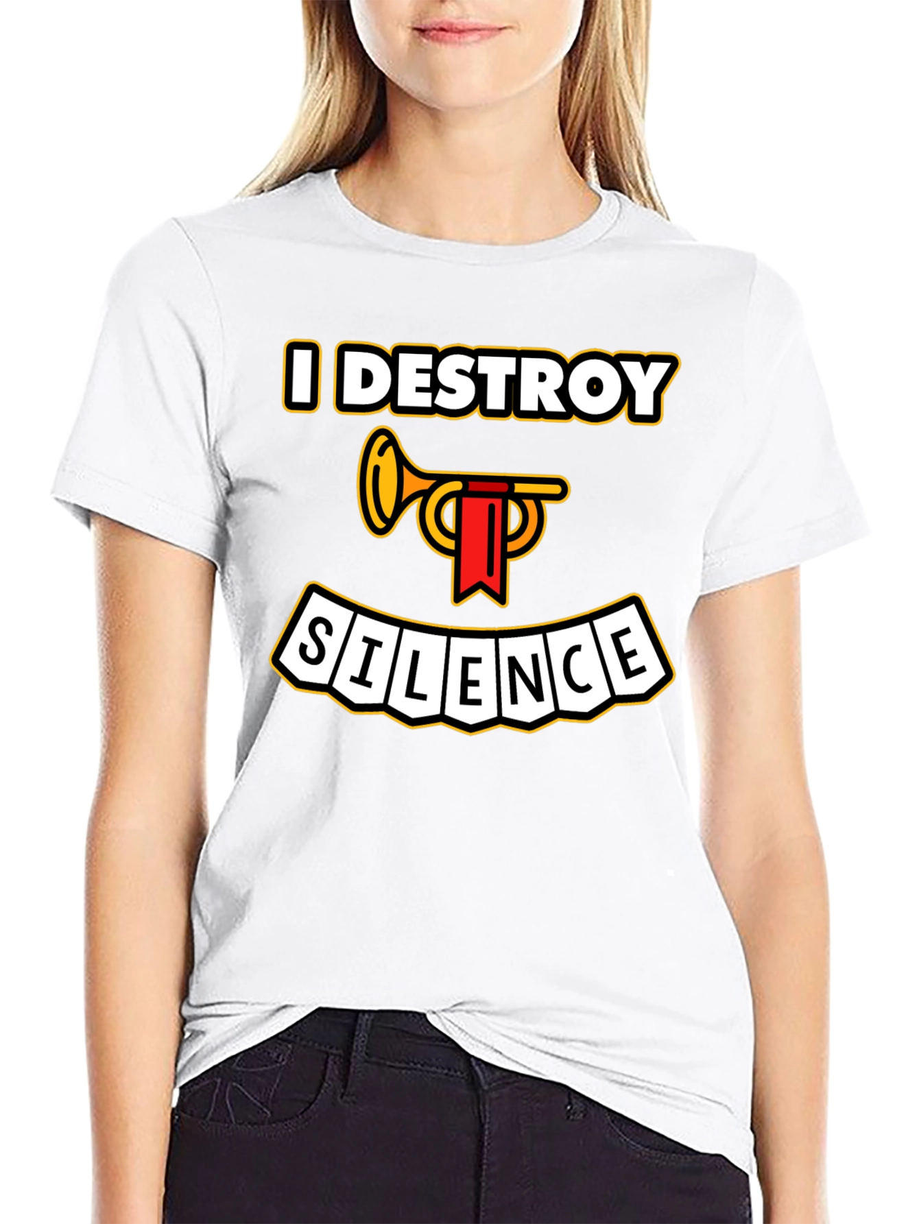I Destroy Silence Trumpet T-Shirt