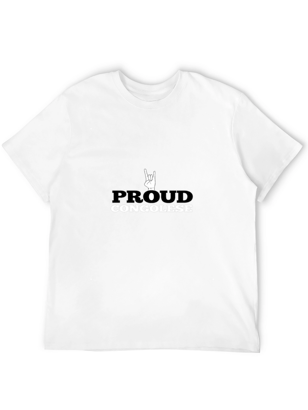 Proud Congolese Graphic Tee - Black Cotton T-Shirt