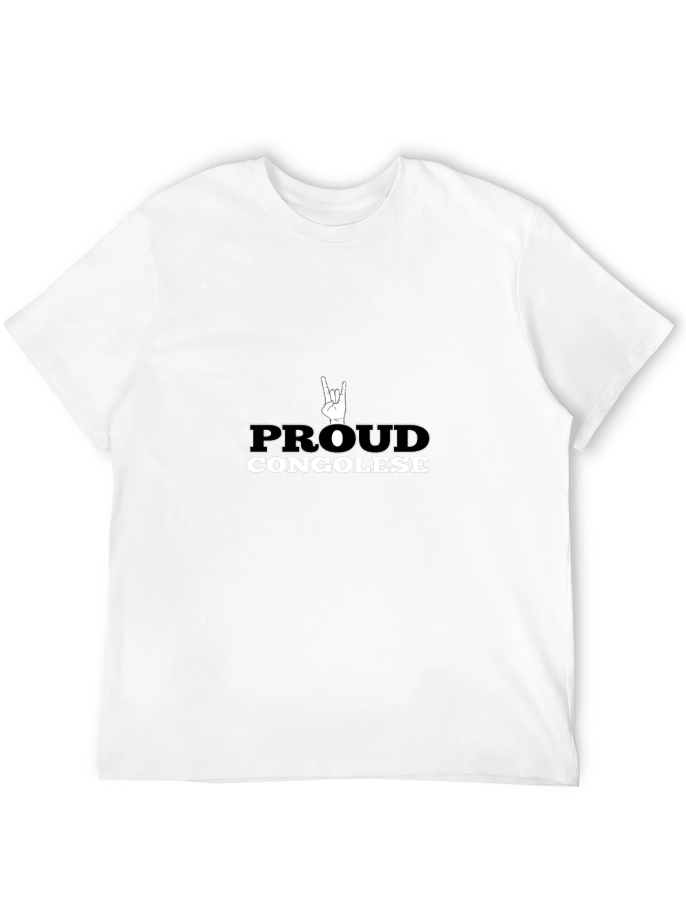 Proud Congolese Graphic Tee - Black Cotton T-Shirt