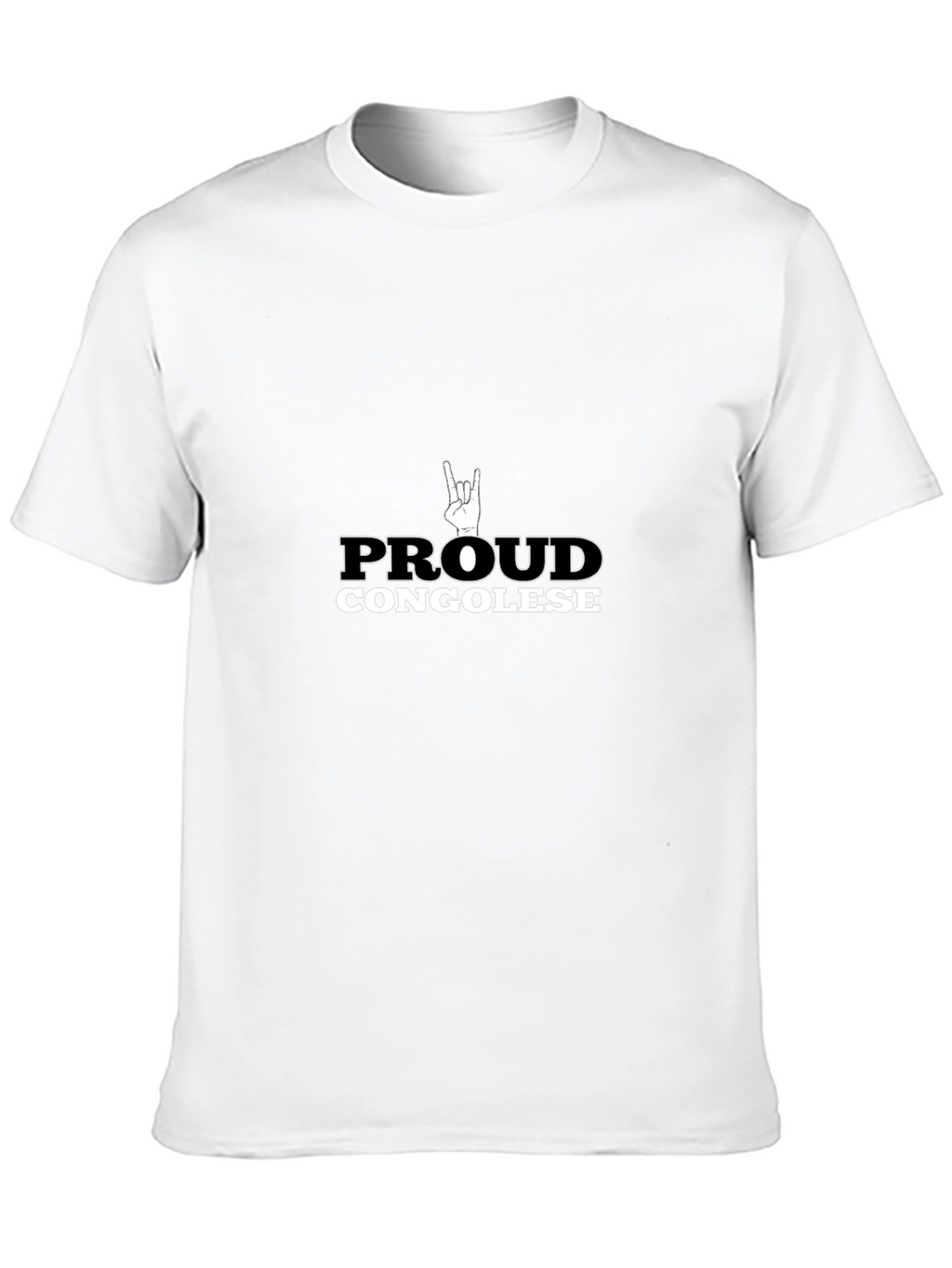 Proud Congolese Graphic Tee - Black Cotton T-Shirt