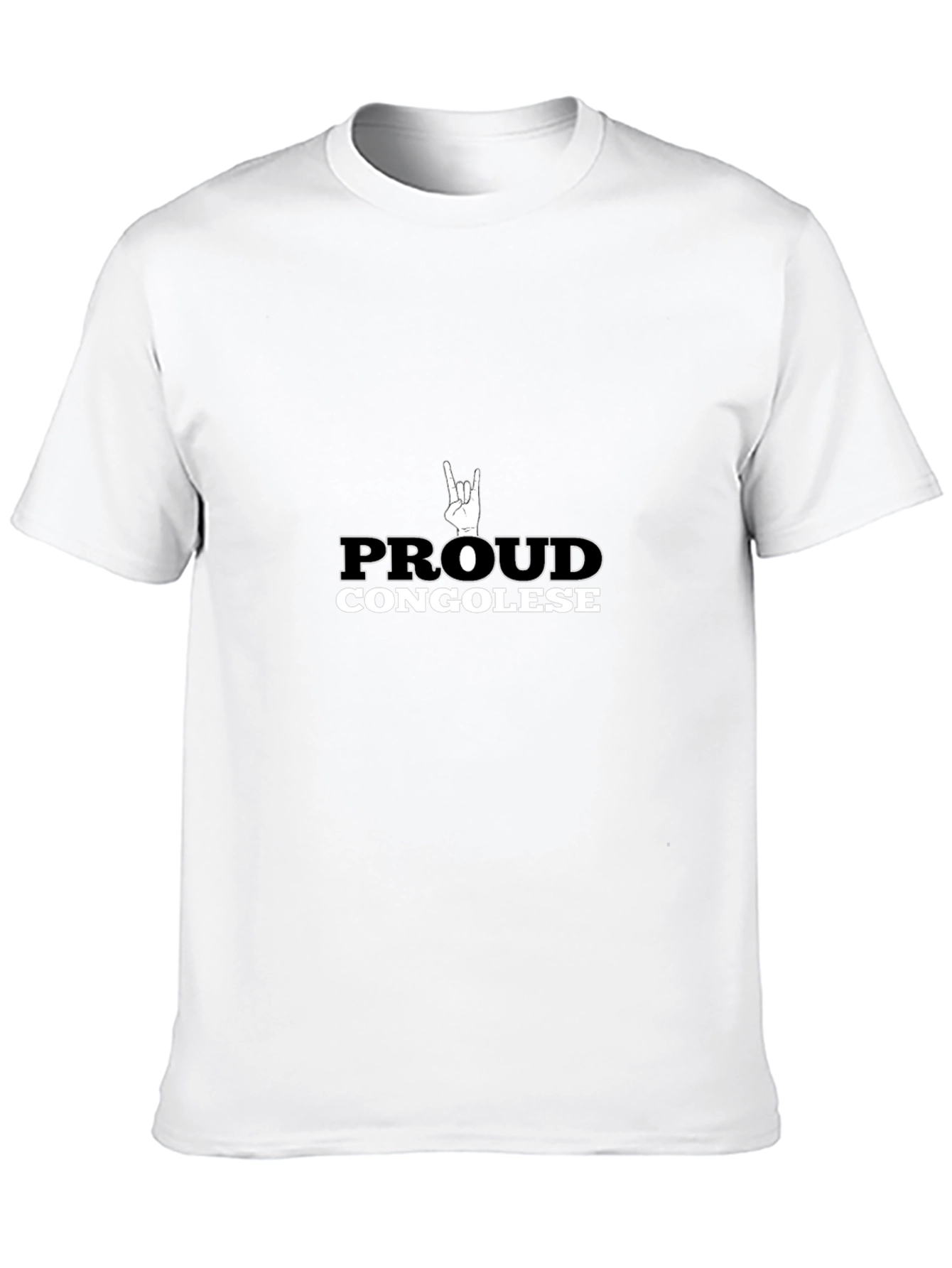 Proud Congolese Graphic Tee - Black Cotton T-Shirt