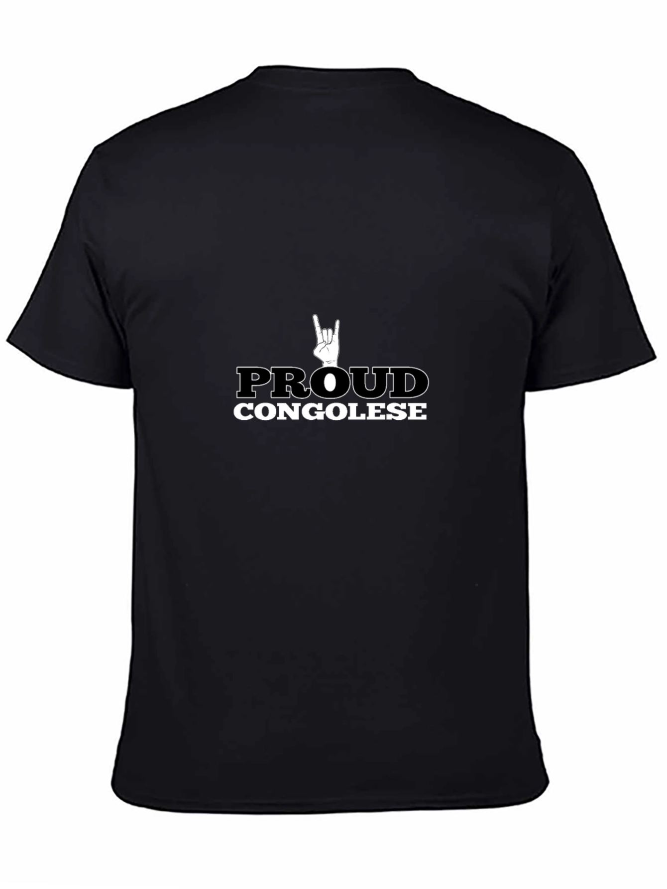 Proud Congolese Graphic Tee - Black Cotton T-Shirt