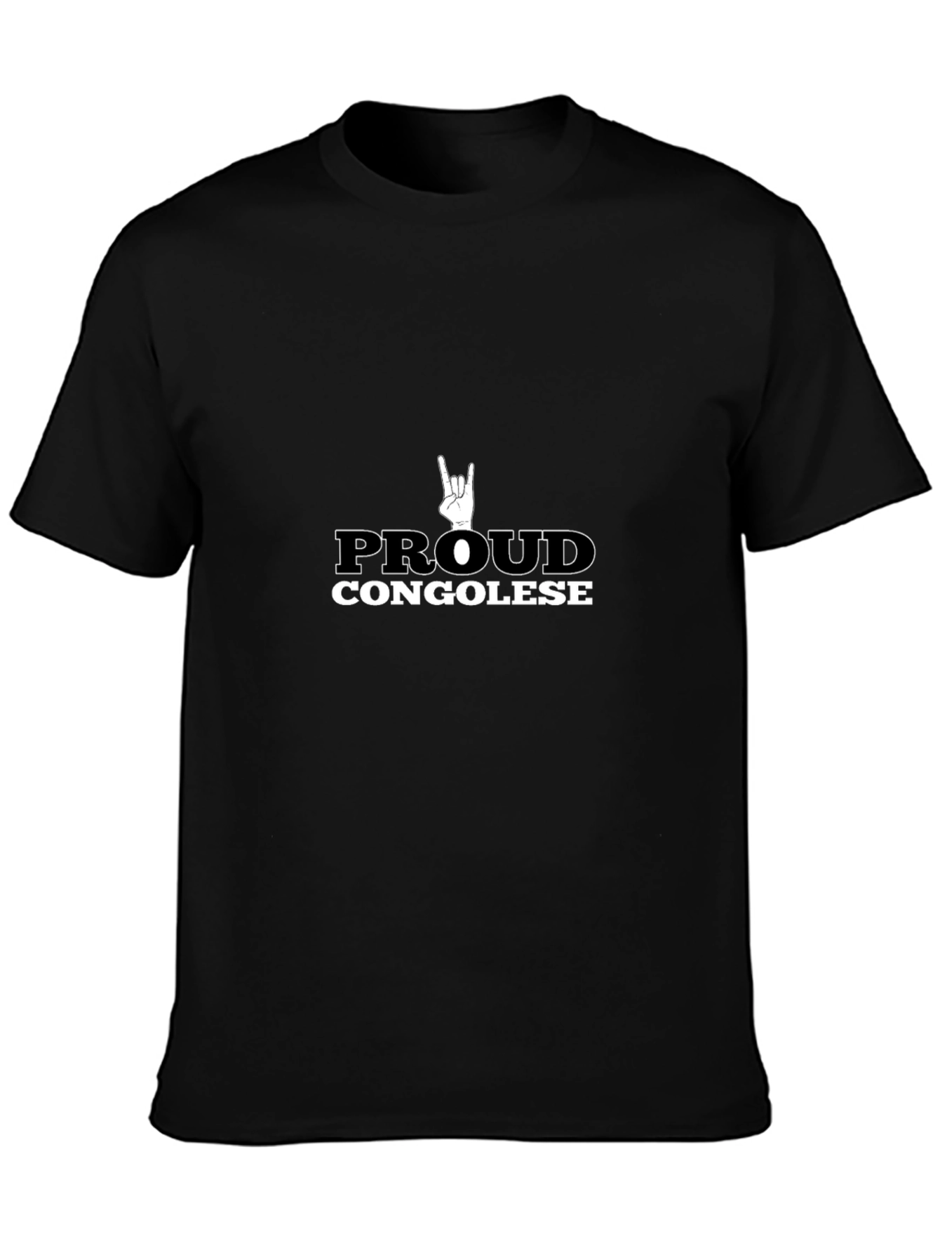 Proud Congolese Graphic Tee - Black Cotton T-Shirt