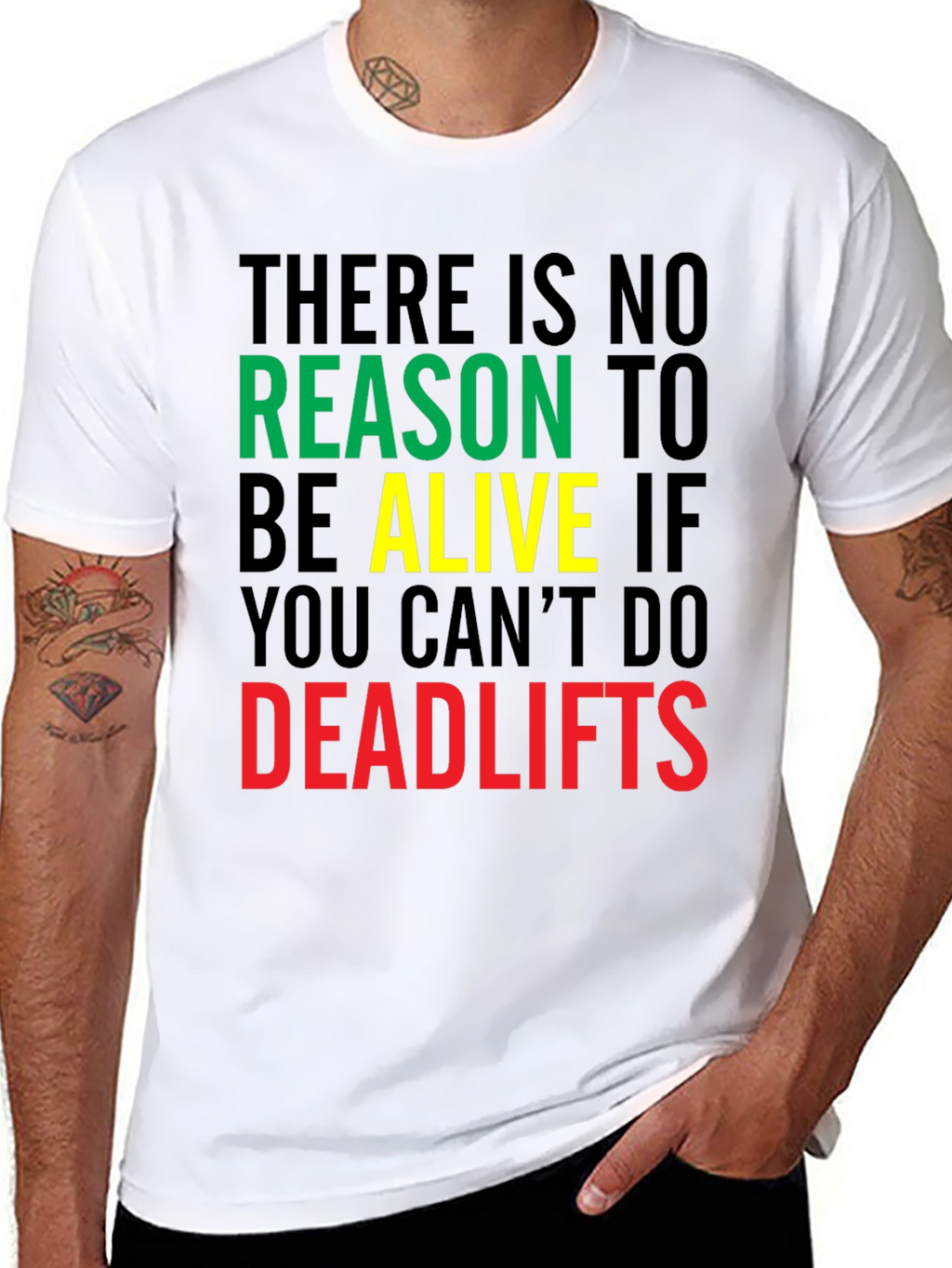 Deadlifts Motivation Graphic Tee - Gym Workout T-Shirt