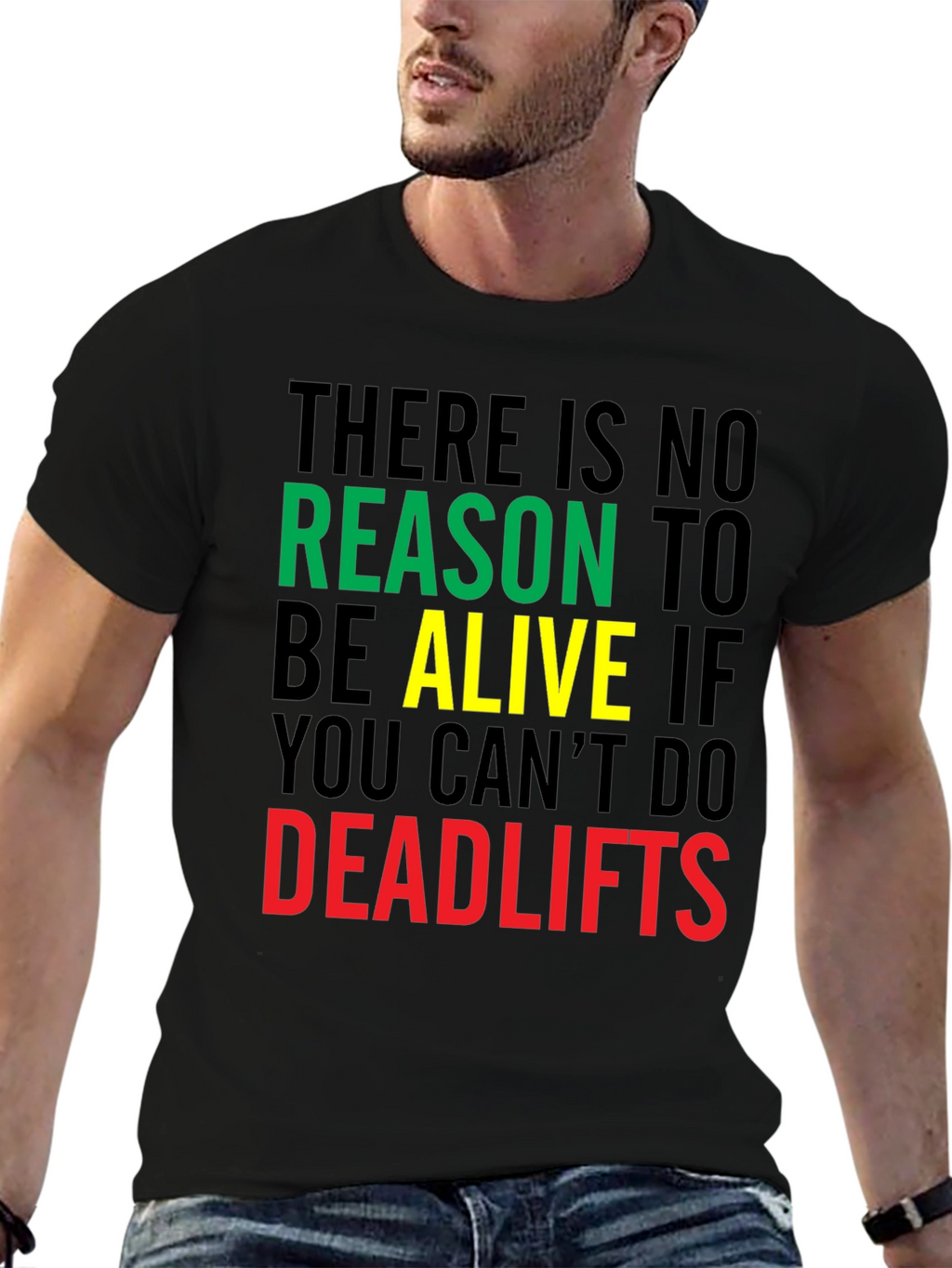 Deadlifts Motivation Graphic Tee - Gym Workout T-Shirt