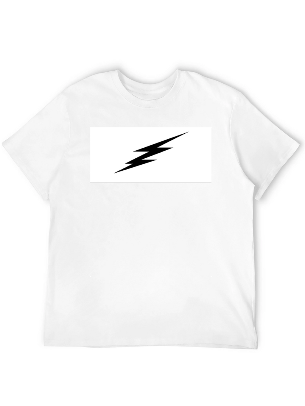 Lightning Bolt Graphic Tee - Black Cotton T-Shirt
