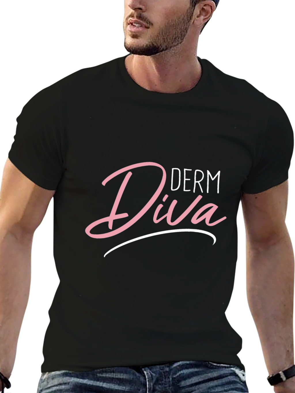 Derm Diva Black T-Shirt for Skincare Professionals