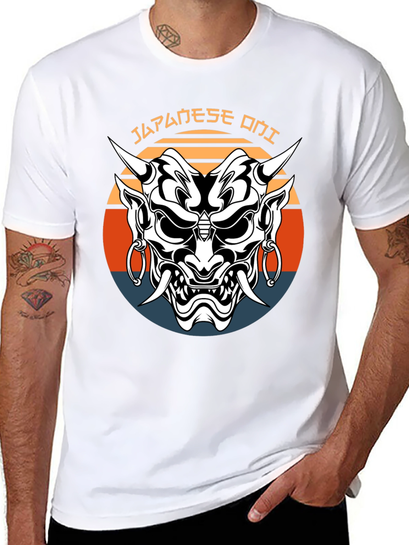 Japanese Oni Mask Graphic Tee