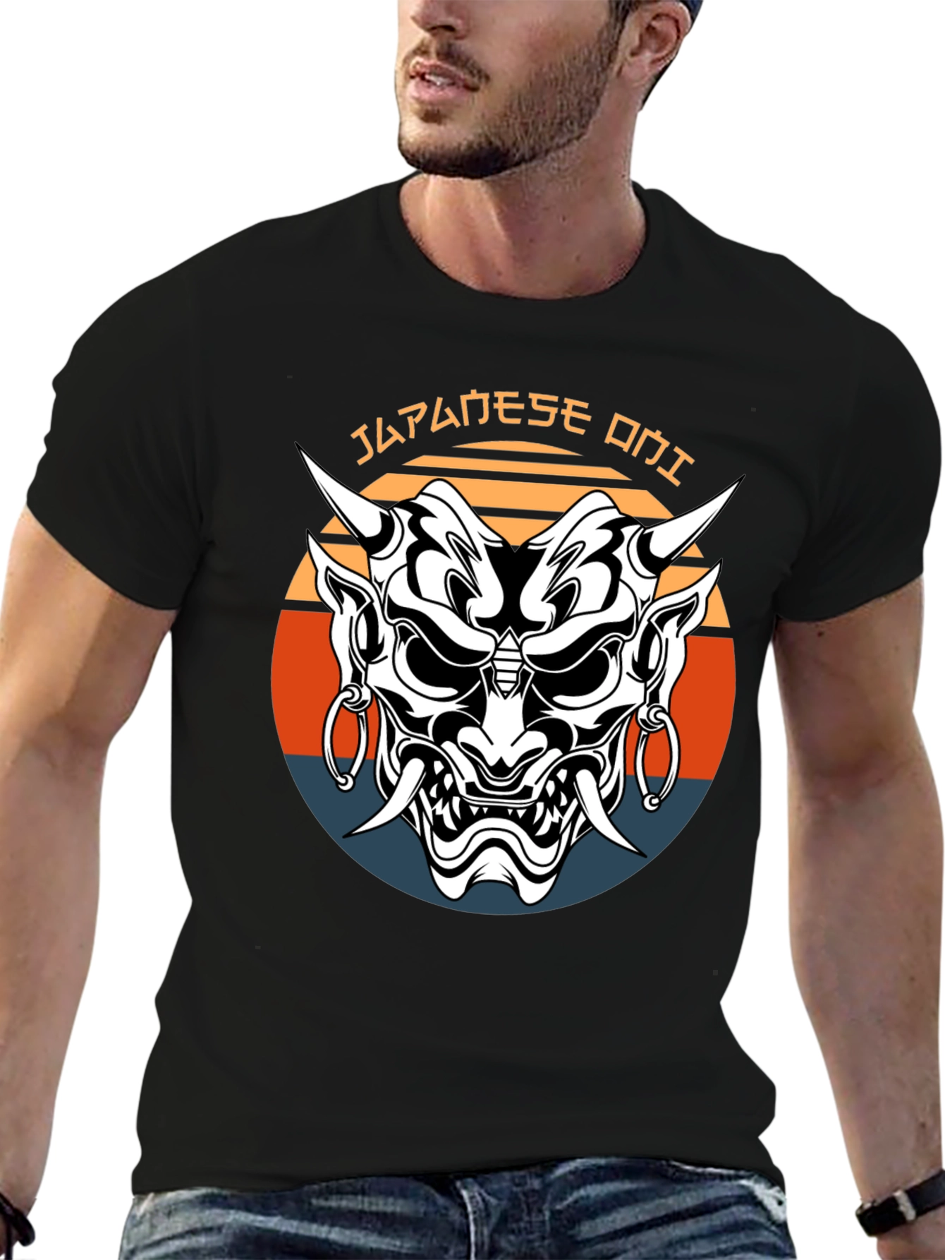 Japanese Oni Mask Graphic Tee