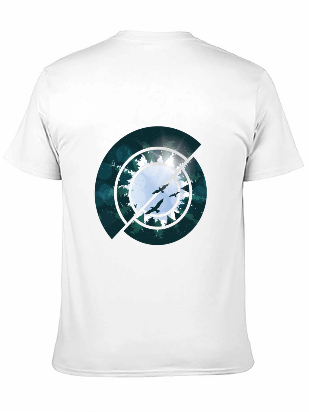 Nature Circle Graphic Black T-Shirt