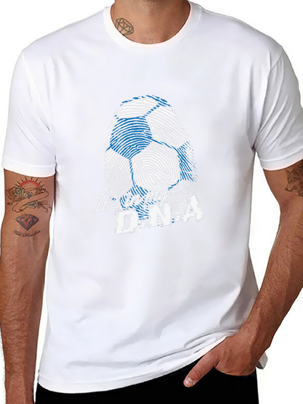Soccer DNA T-Shirt - Black Cotton Tee
