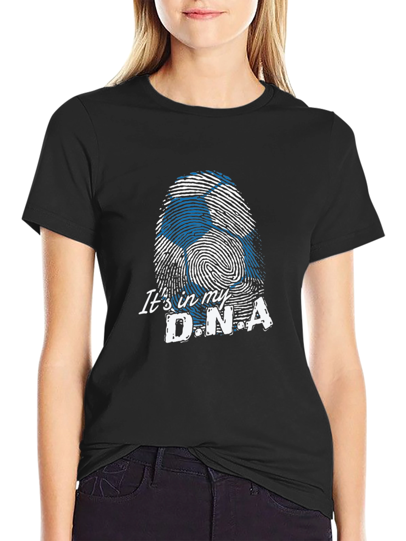 Soccer DNA T-Shirt - Black Cotton Tee