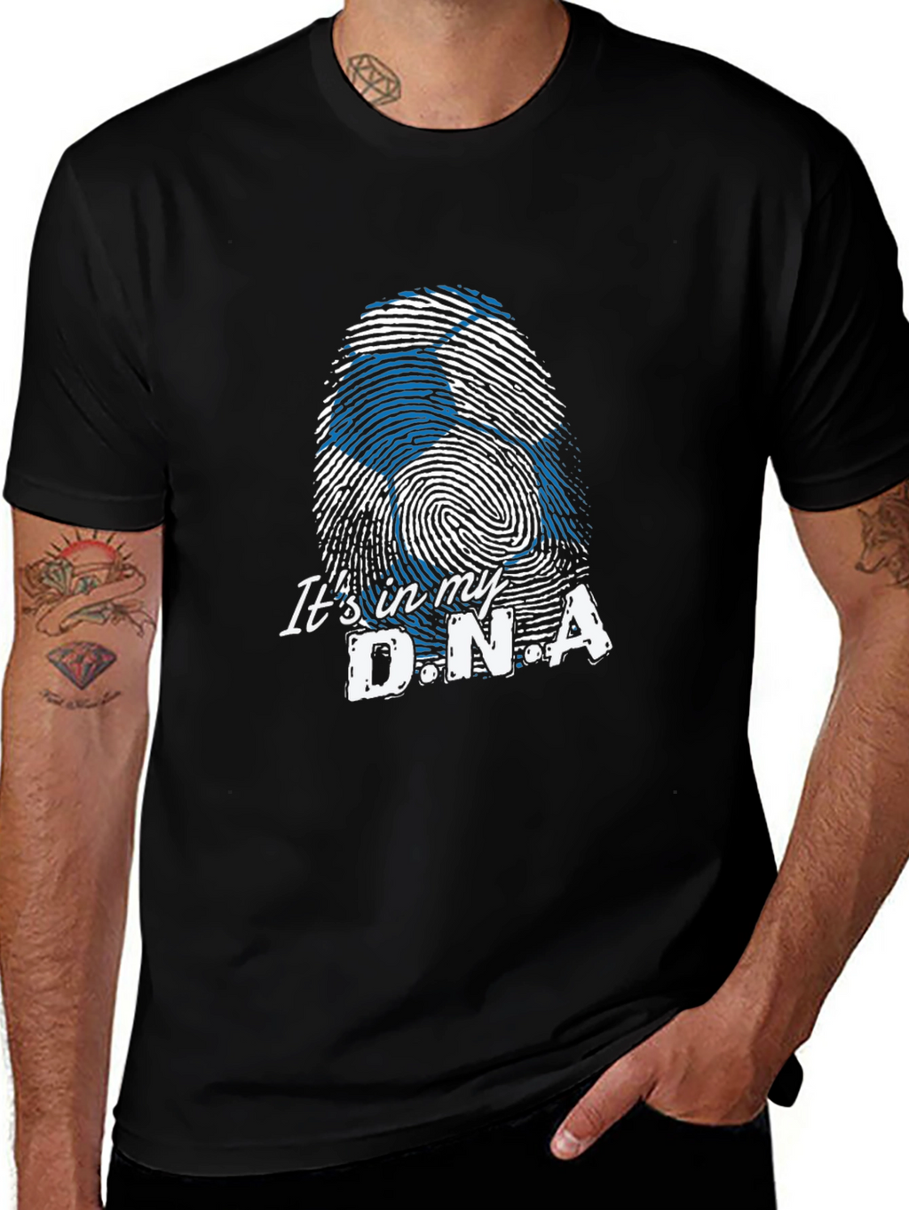 Soccer DNA T-Shirt - Black Cotton Tee