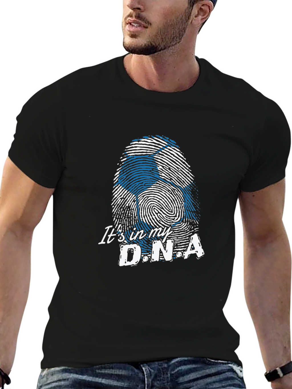 Soccer DNA T-Shirt - Black Cotton Tee