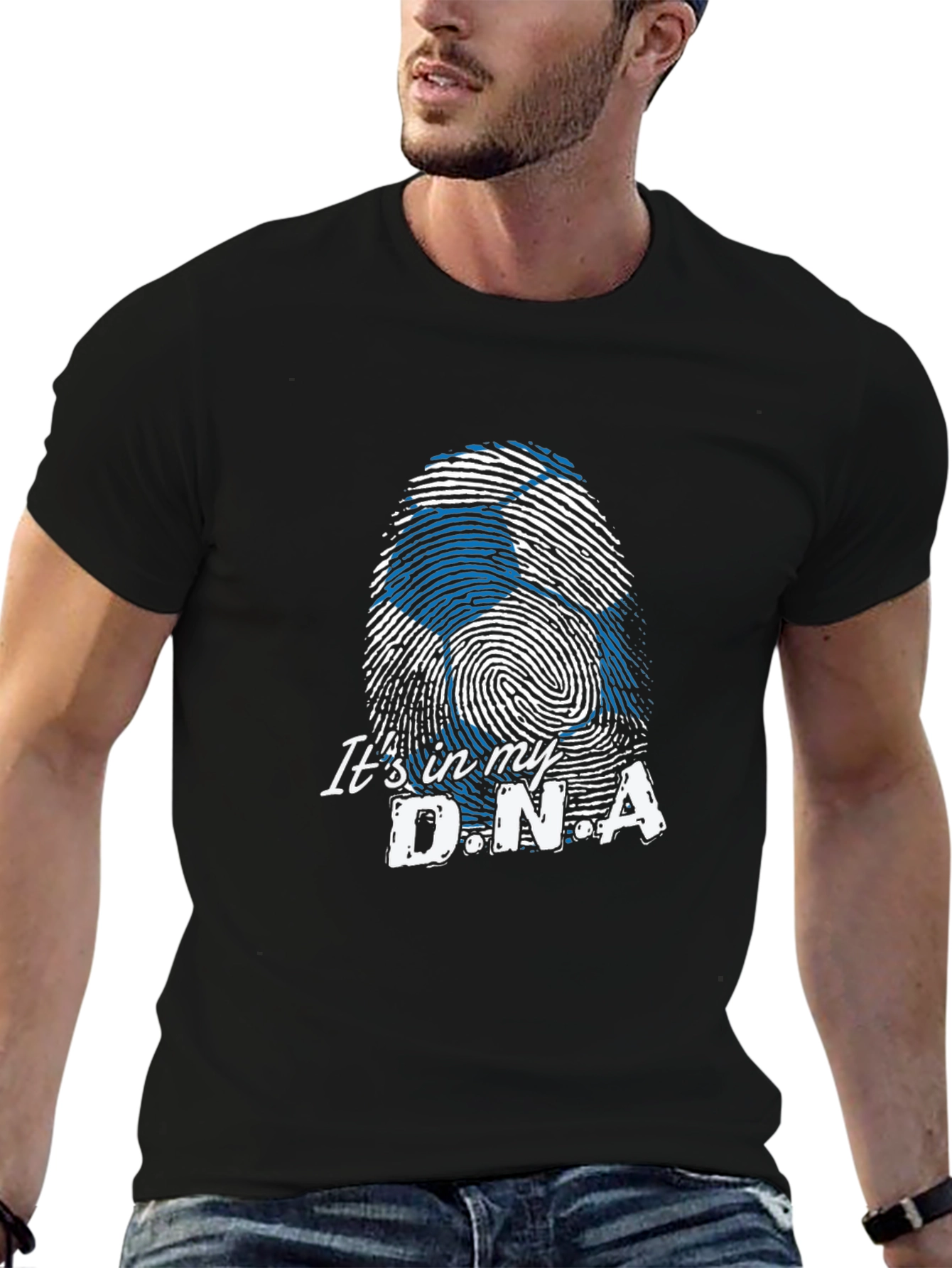 Soccer DNA T-Shirt - Black Cotton Tee