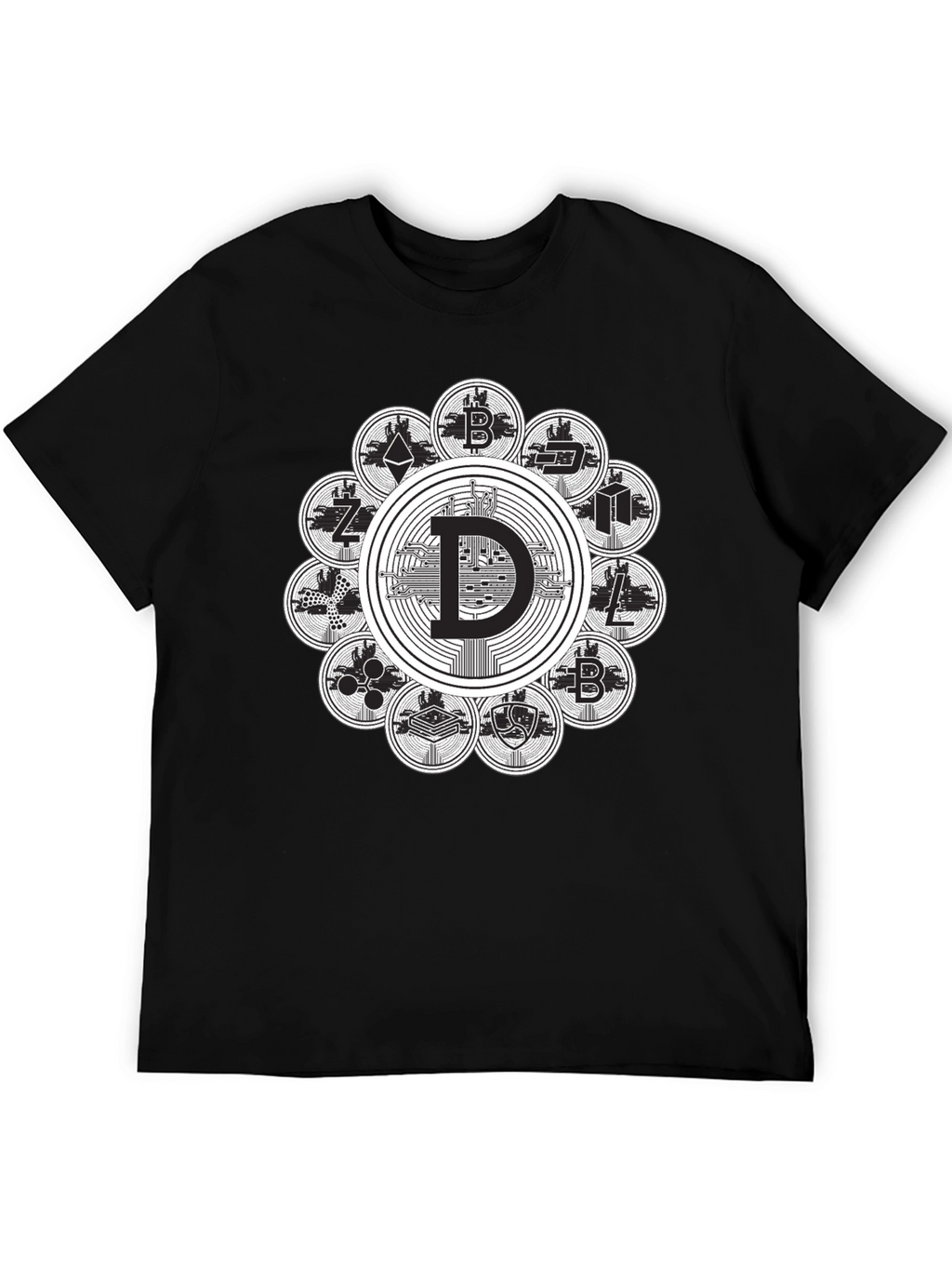 Crypto Coin Black T-Shirt