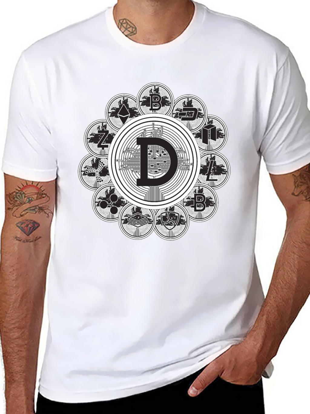 Crypto Coin Black T-Shirt