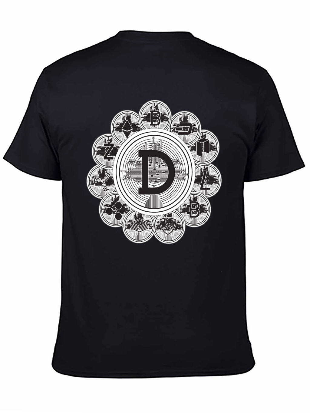 Crypto Coin Black T-Shirt