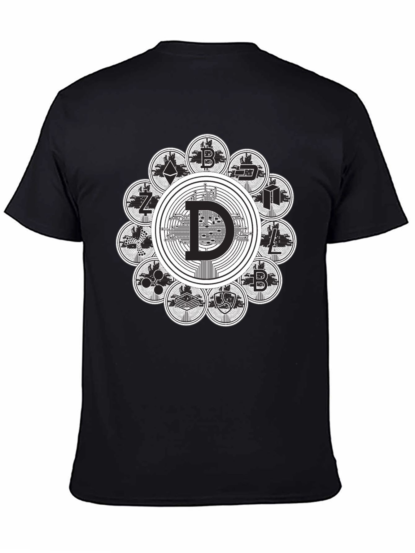 Crypto Coin Black T-Shirt