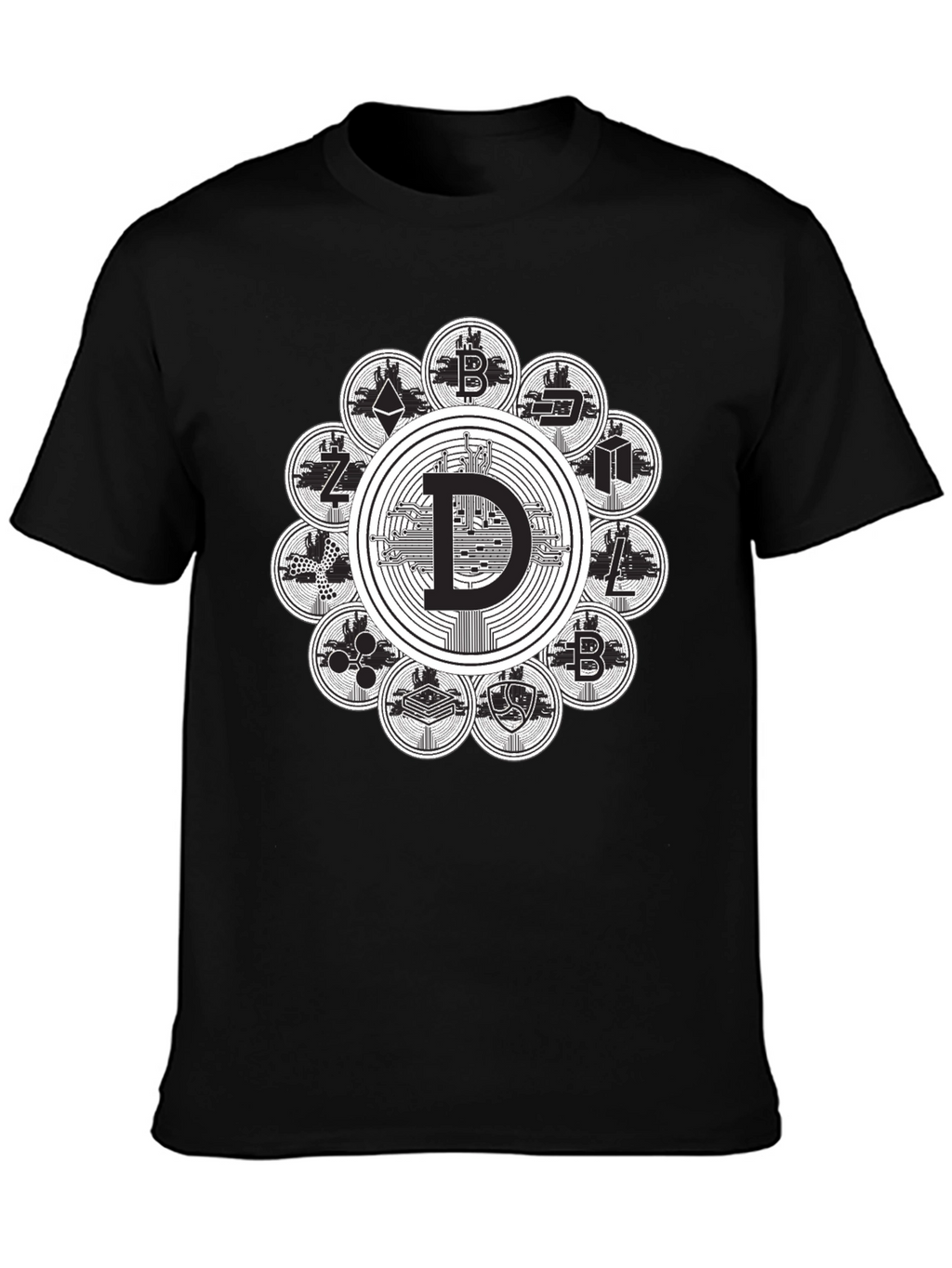 Crypto Coin Black T-Shirt