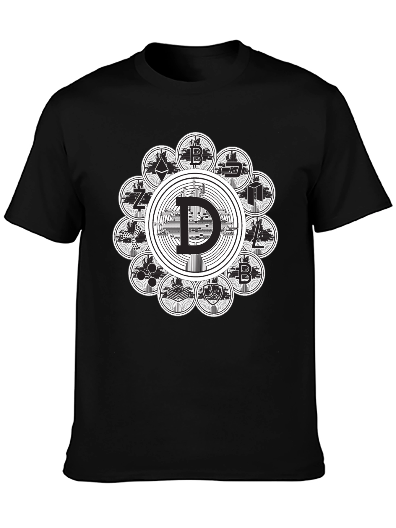 Crypto Coin Black T-Shirt
