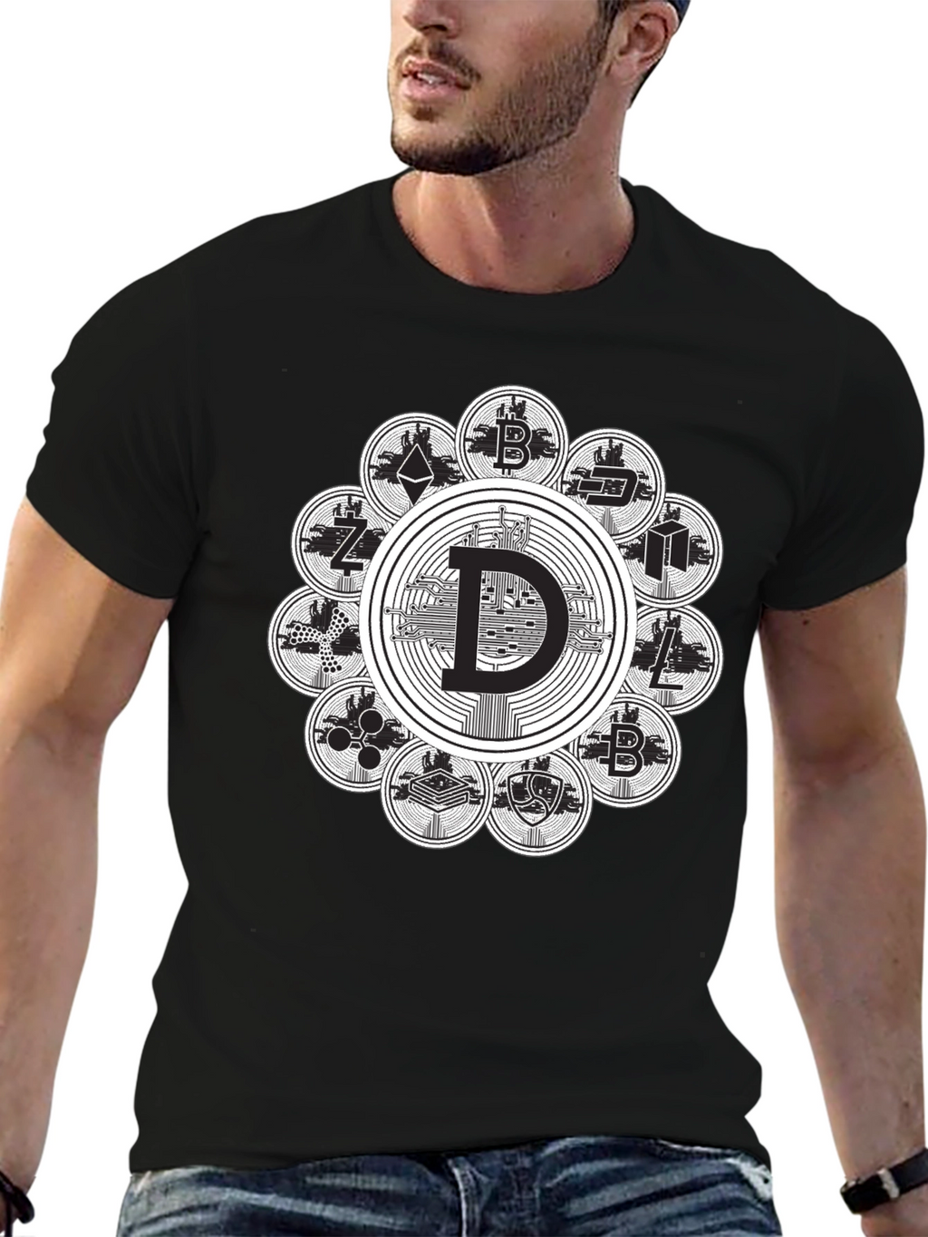 Crypto Coin Black T-Shirt