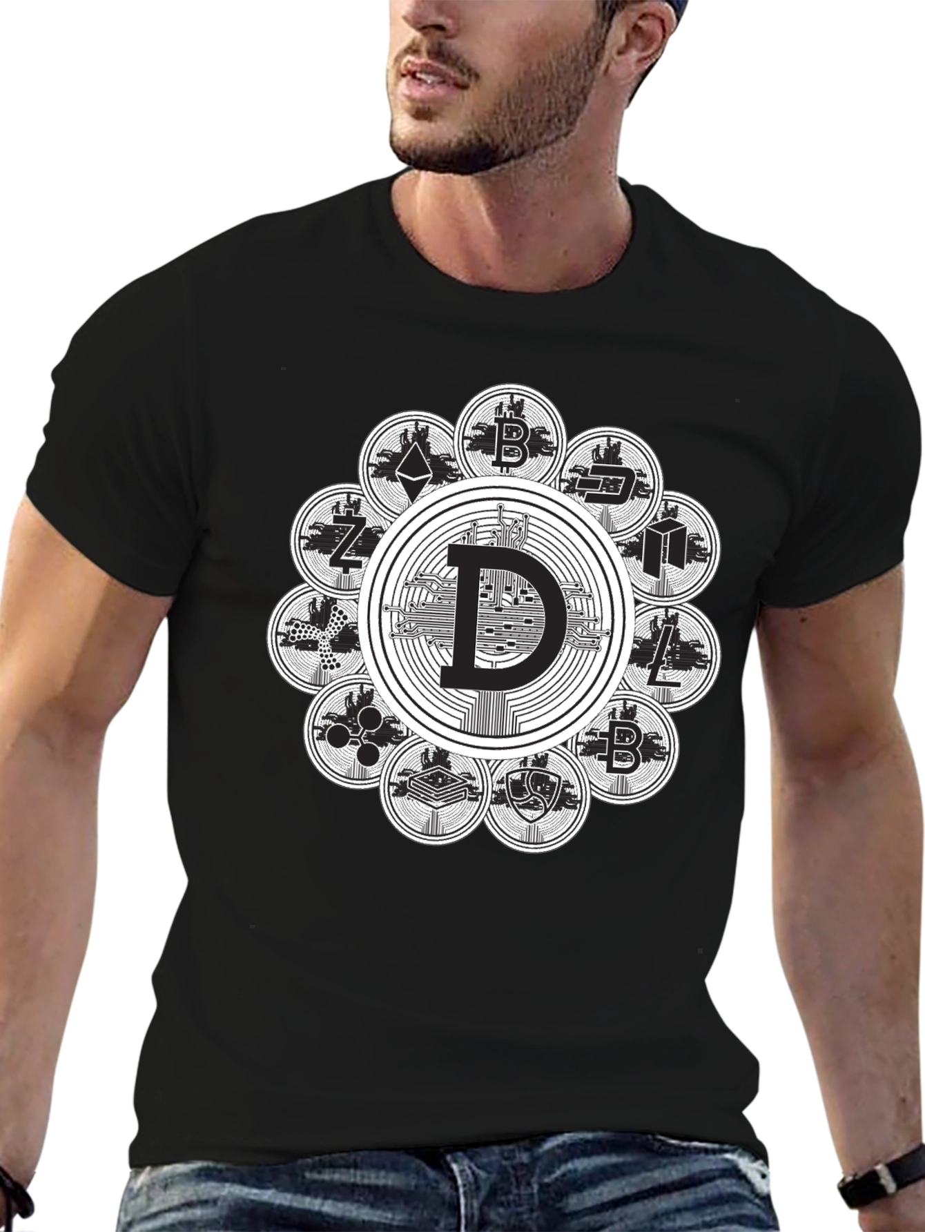 Crypto Coin Black T-Shirt