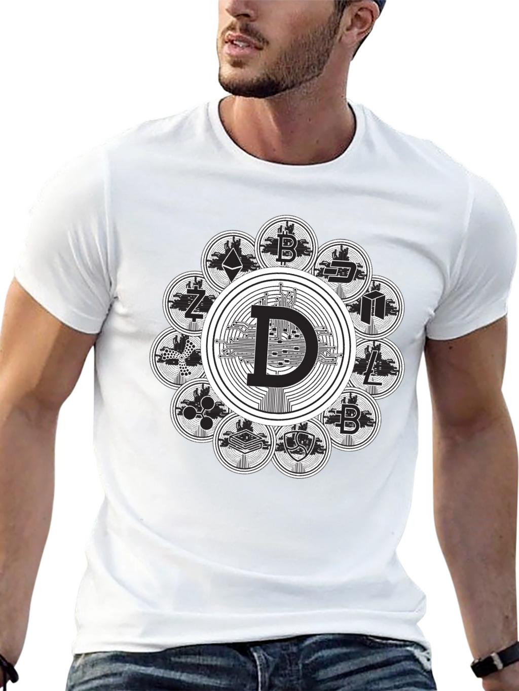 Crypto Coin Black T-Shirt