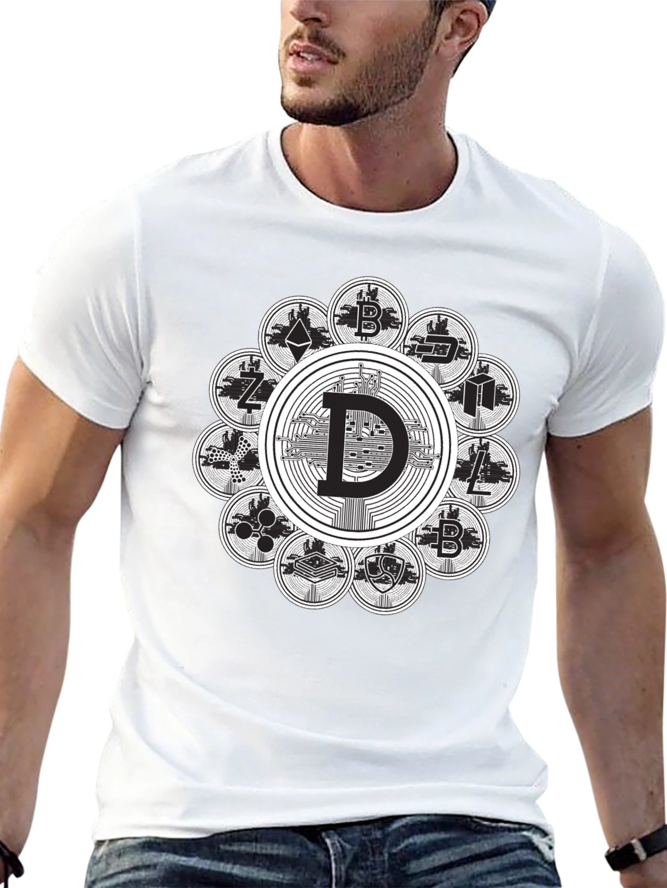 Crypto Coin Black T-Shirt