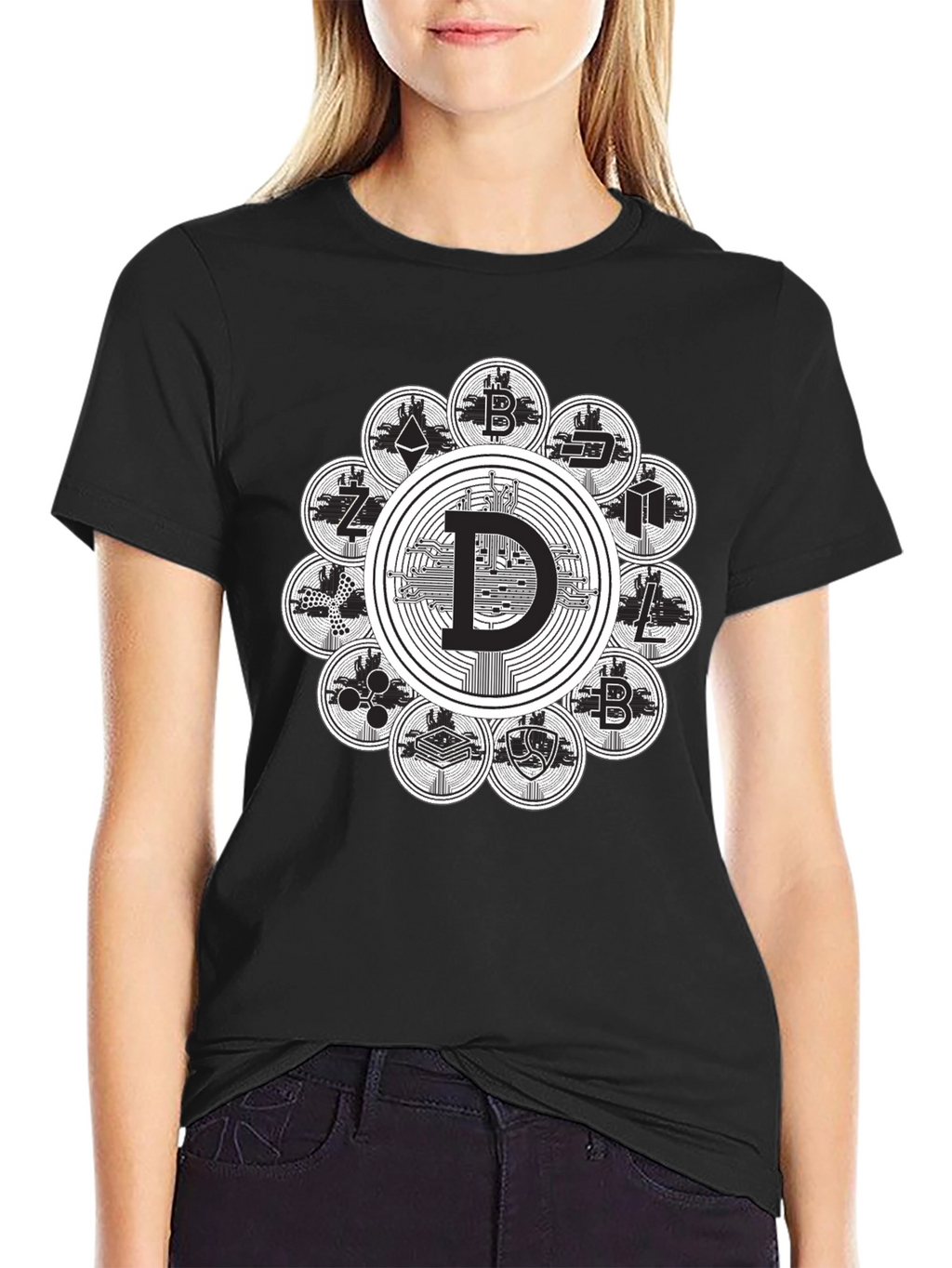 Crypto Coin Black T-Shirt