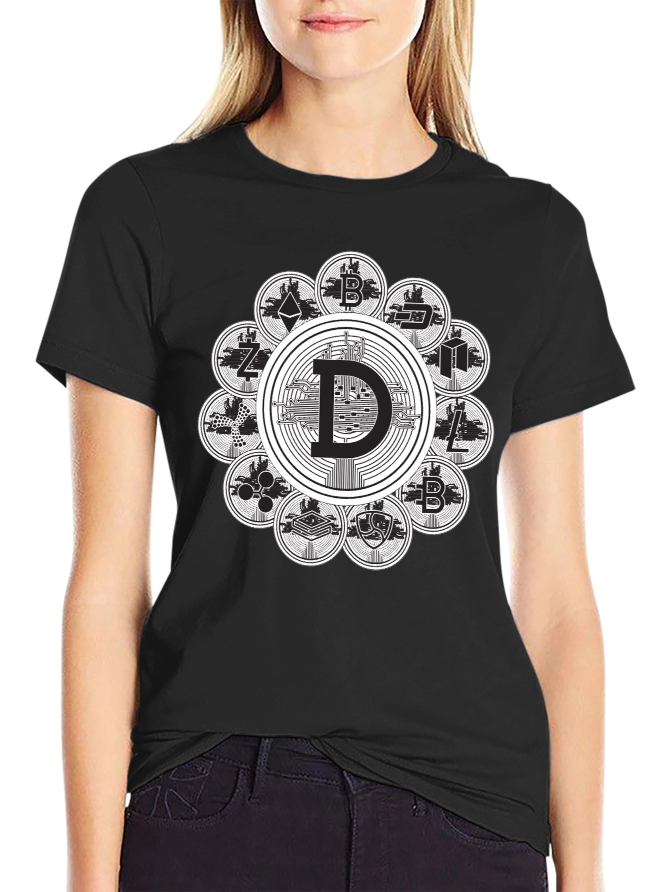 Crypto Coin Black T-Shirt