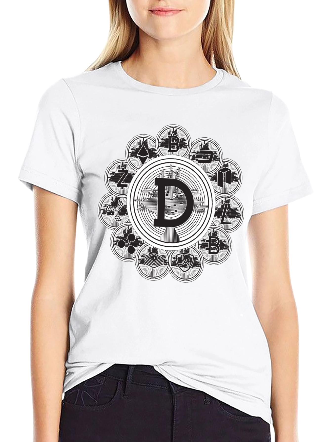 Crypto Coin Black T-Shirt