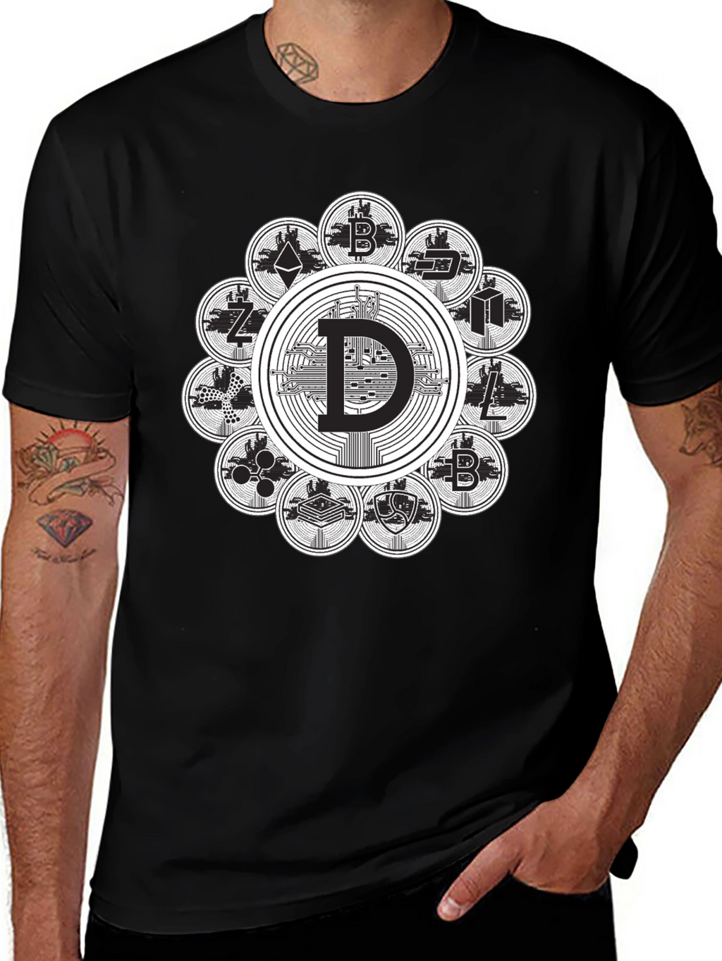 Crypto Coin Black T-Shirt
