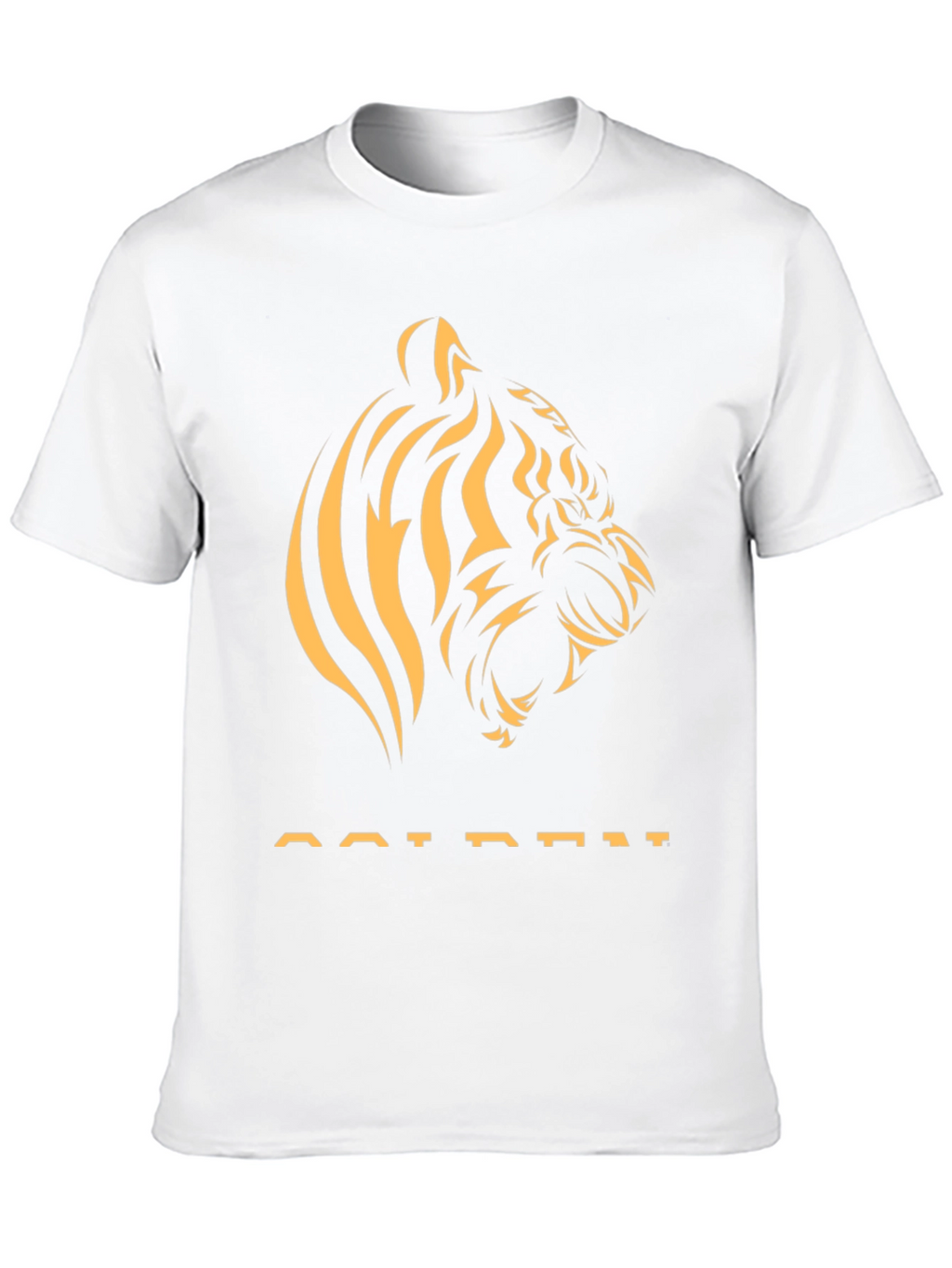 Golden Tiger Graphic Tee - Stylish Black T-Shirt