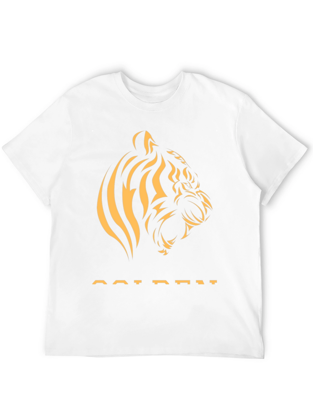 Golden Tiger Graphic Tee - Stylish Black T-Shirt