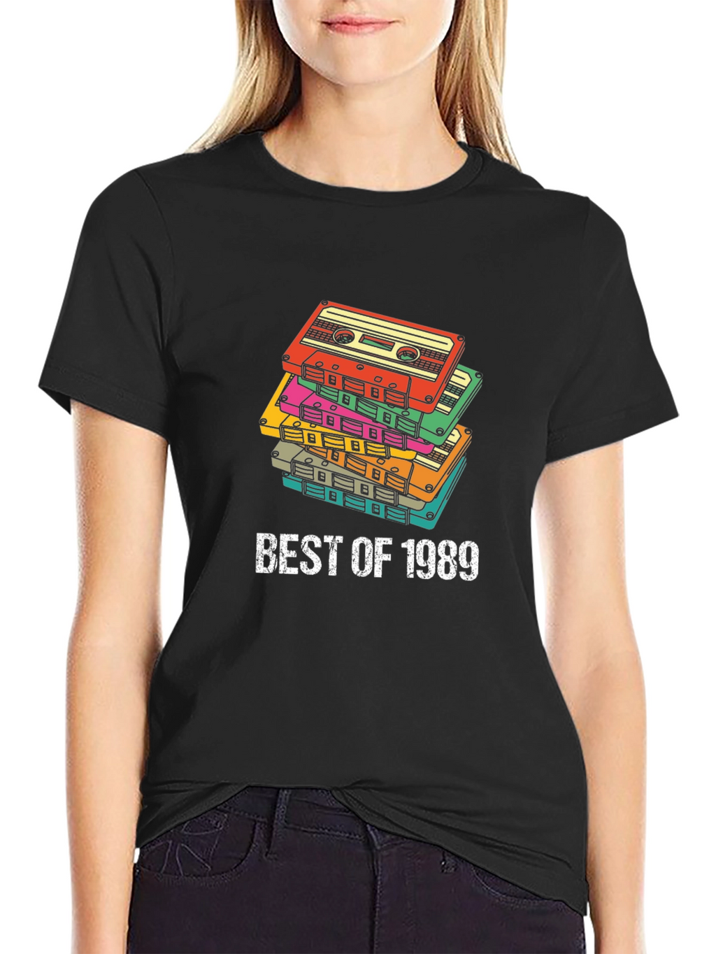 Best of 1989 Cassette Tape Stack Graphic Tee