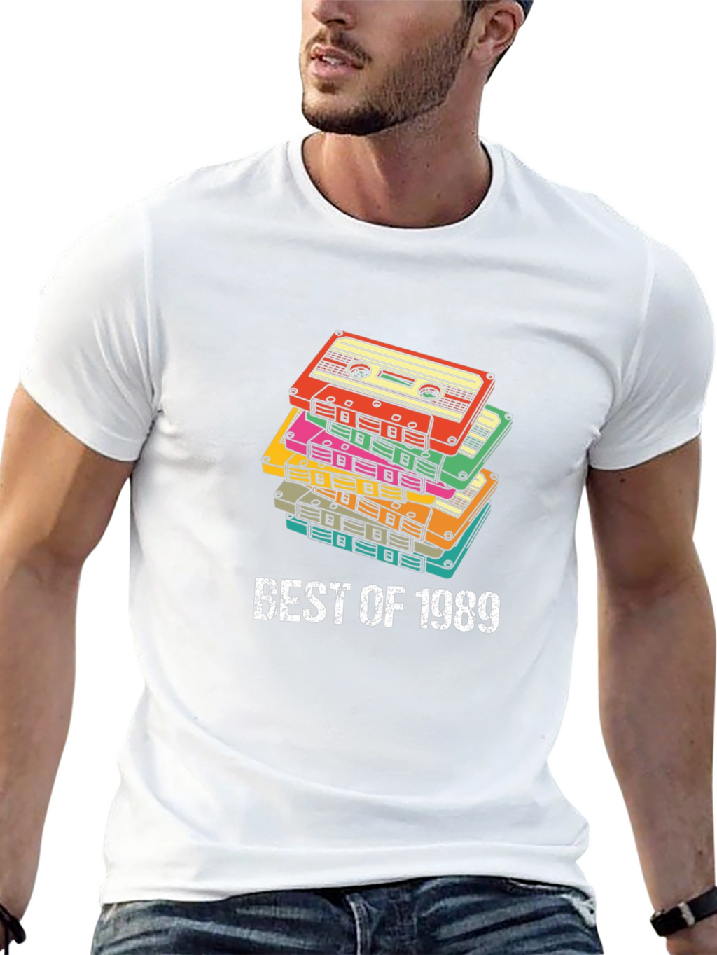 Best of 1989 Cassette Tape Stack Graphic Tee