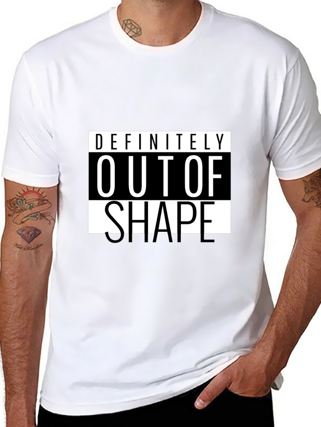 Definitely Out of Shape Black T-Shirt